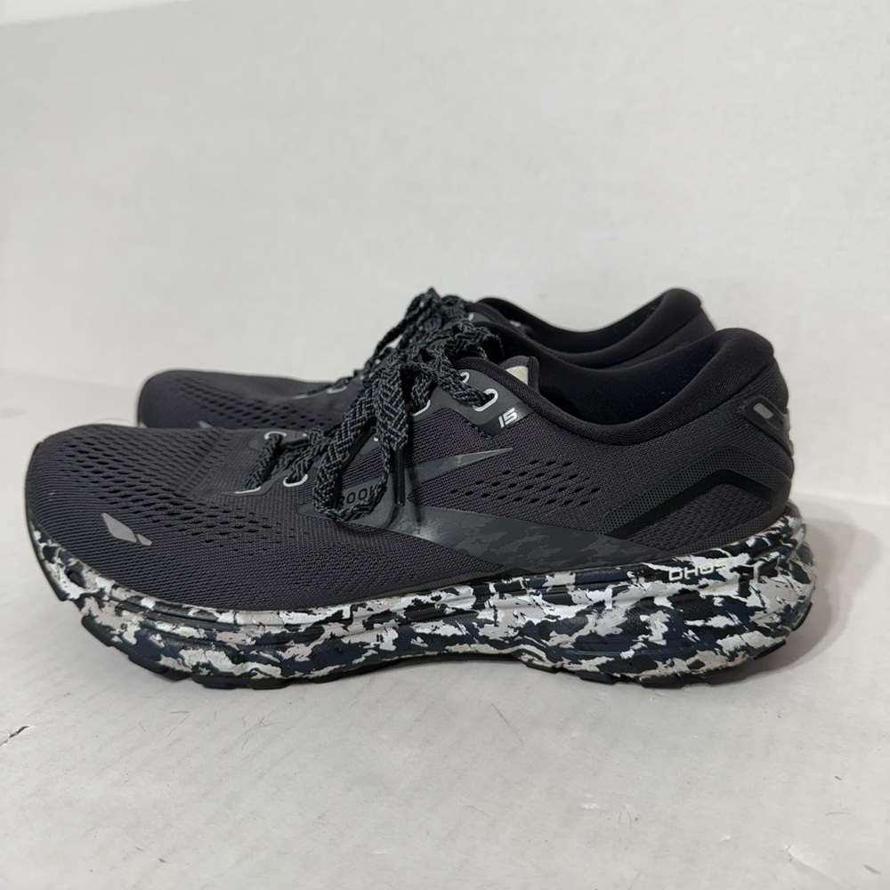 Brooks Ghost 15 Womens Size 8.5 Running Shoes Gray Black Camo Athletic Sneakers - Picture 4 of 8
